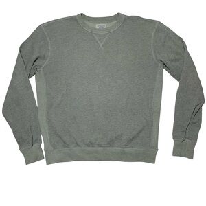 Buck Mason Heathered Twill Terry Vintage Crewneck Sweatshirt Mens Large Gray